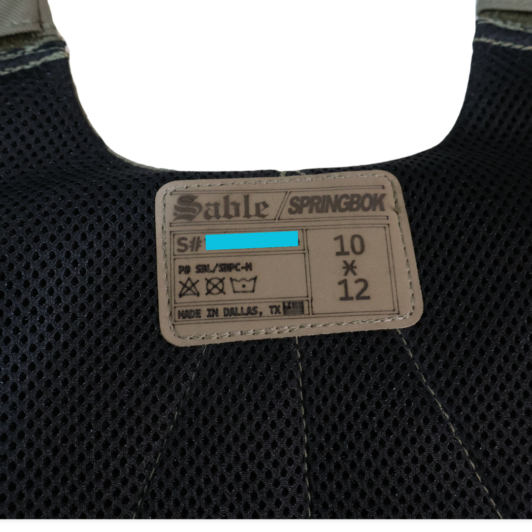 Springbok Plate Carrier / Bag Set